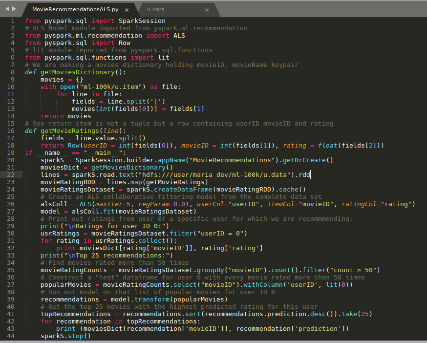 sparkMLcode